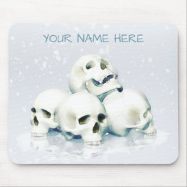 Alfombrilla De Ratón Skulls in the snow. Personalized