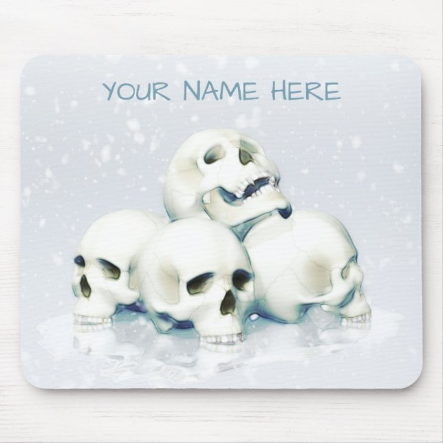 Alfombrilla De Ratón Skulls in the snow. Personalized (Frente)