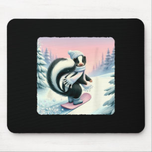 Alfombrilla De Ratón Skunk Snowboard. Snowboard Snowboarder Cap Scar