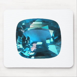 Alfombrilla De Ratón Sky Blue Topaz Cushion Gemstone