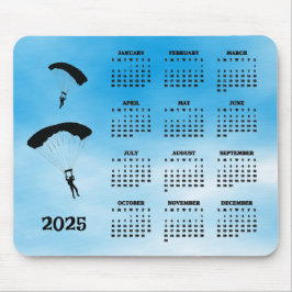 Alfombrilla De Ratón Skydiving Design 2025 Calendar Mousepad