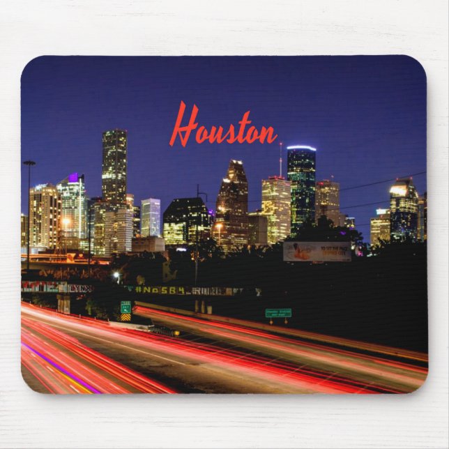 Alfombrilla De Ratón Skyline de Houston Texas (Frente)