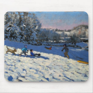 Alfombrilla De Ratón Sledging cerca de Youlgreave Derbyshire