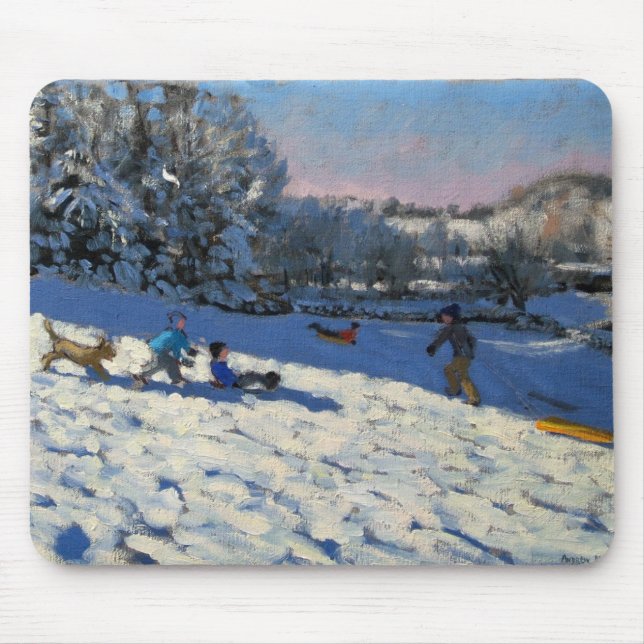 Alfombrilla De Ratón Sledging cerca de Youlgreave Derbyshire (Frente)