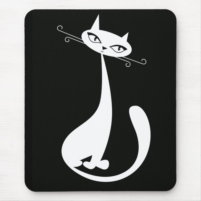 Alfombrilla De Ratón Sleek Cat Design Mousepad (Frente)