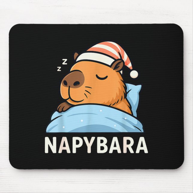 Alfombrilla De Ratón Sleeng Capybara Napybara Sleepshirt Pajamas Boys G (Frente)