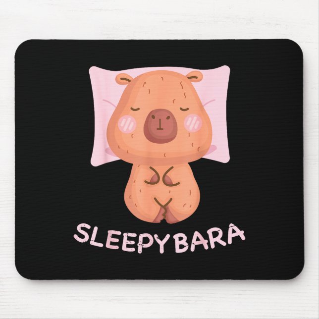 Alfombrilla De Ratón Sleeng Capybara Pajamas Nightgown Sleepybara Roden (Frente)