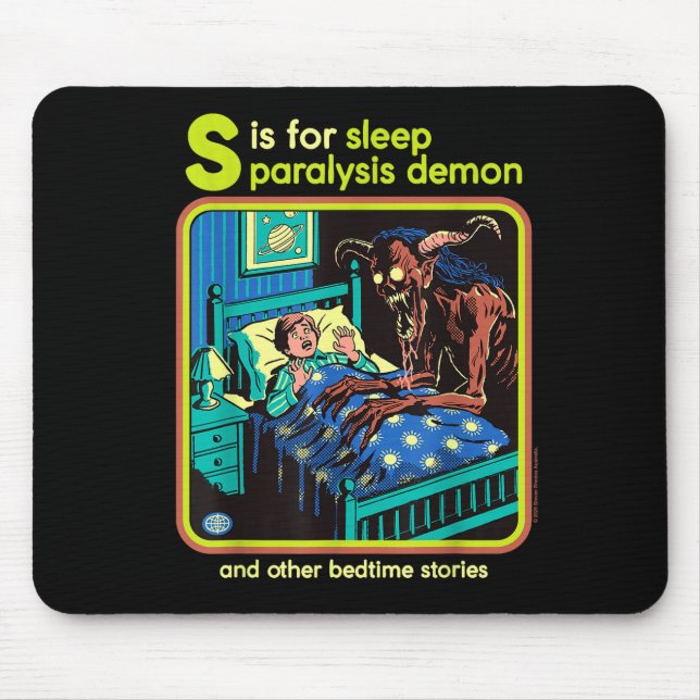 Alfombrilla De Ratón Sleep Paralysis Demon Sarcastic Retro Funny Adult  (Frente)