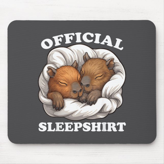 Alfombrilla De Ratón Sleepshirt Funny Capybara Nigh Capybara Lover  (Frente)