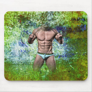 Alfombrilla De Ratón SlipperyJoe's hombre adulto muy musculoso sin cami