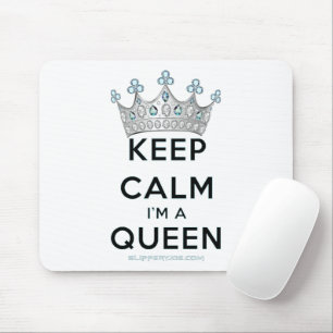 Alfombrilla De Ratón SlipperyJoe's Keep Calm Queen Royal Crown jewels a