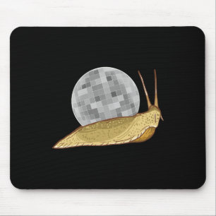 Alfombrilla De Ratón Snack Disco Ball Funny Crystal Shell Animal Lover