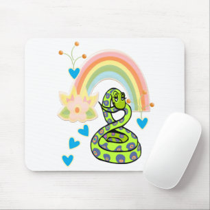 Alfombrilla De Ratón Snack Rainbow Floral White Mouse Pad!