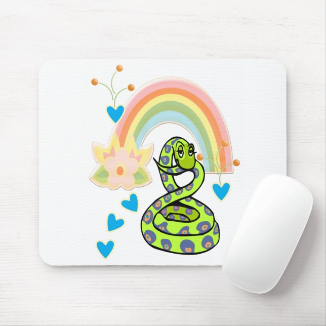 Alfombrilla De Ratón Snack Rainbow Floral White Mouse Pad! (Con ratón)