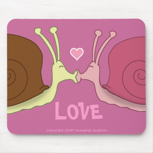 Alfombrilla De Ratón Snails In Love Mousepad (Frente)