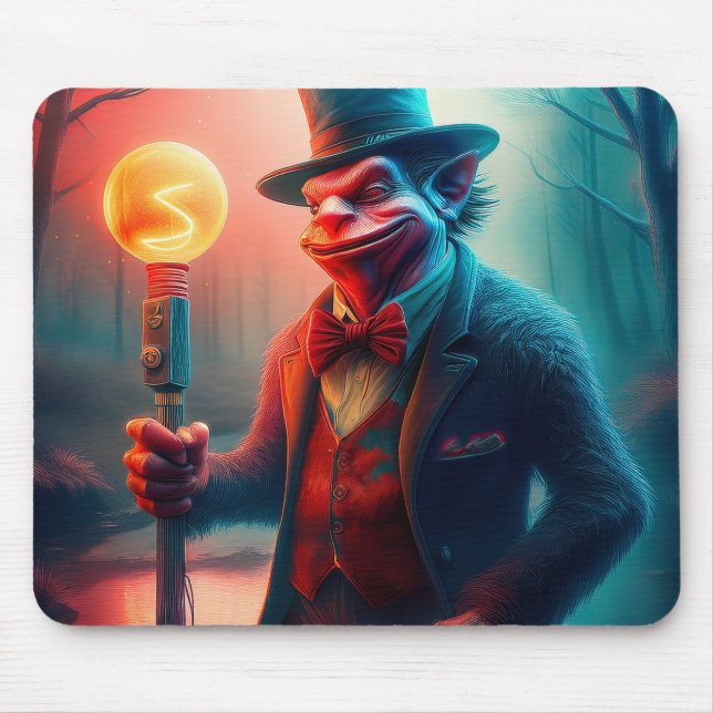 Alfombrilla De Ratón Sneering Troll Strolls Through Charred Forest (Frente)