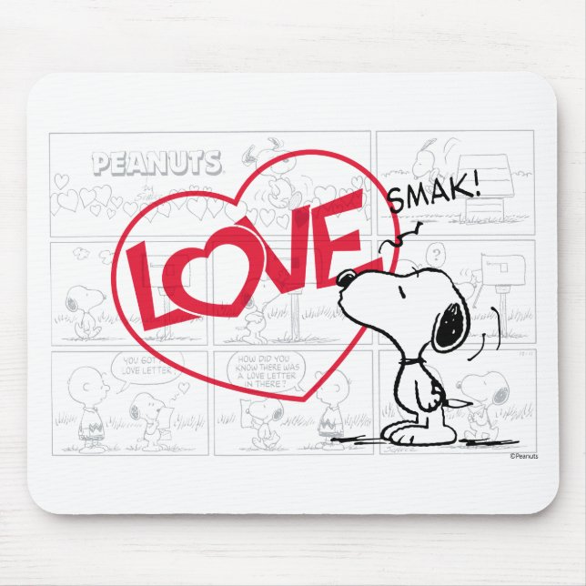Alfombrilla De Ratón Snoopy "Love" Comic Strip Graphic (Frente)