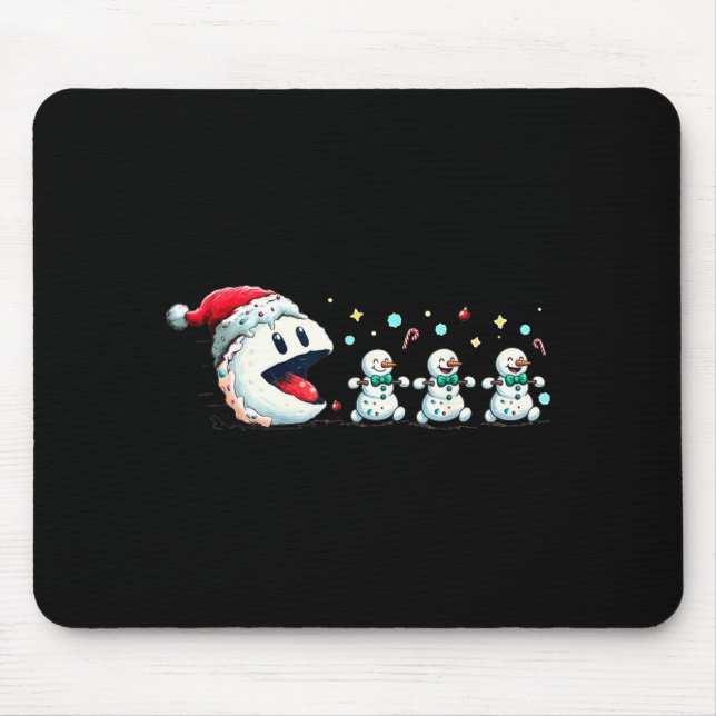 Alfombrilla De Ratón Snow Man Xmas Tee Snowman Gamer  (Frente)