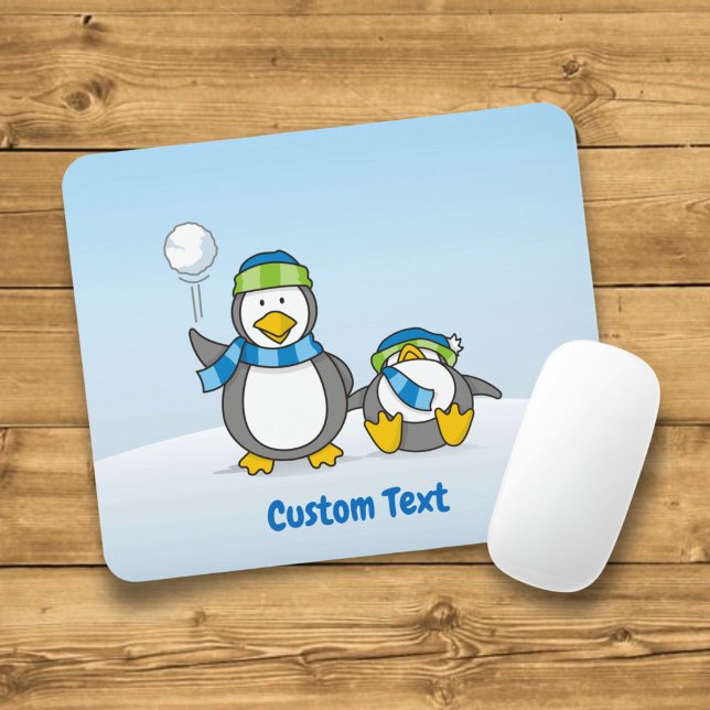 Alfombrilla De Ratón Snowballing penguins mouse pad (Subido por el creador)