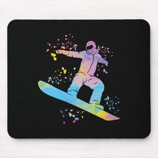 Alfombrilla De Ratón Snowboard Colorful Snowboard 4 (Frente)