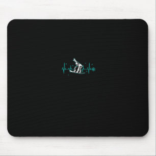 Alfombrilla De Ratón Snowboard es Life Heartbeat Nieve Flake Larga Mang