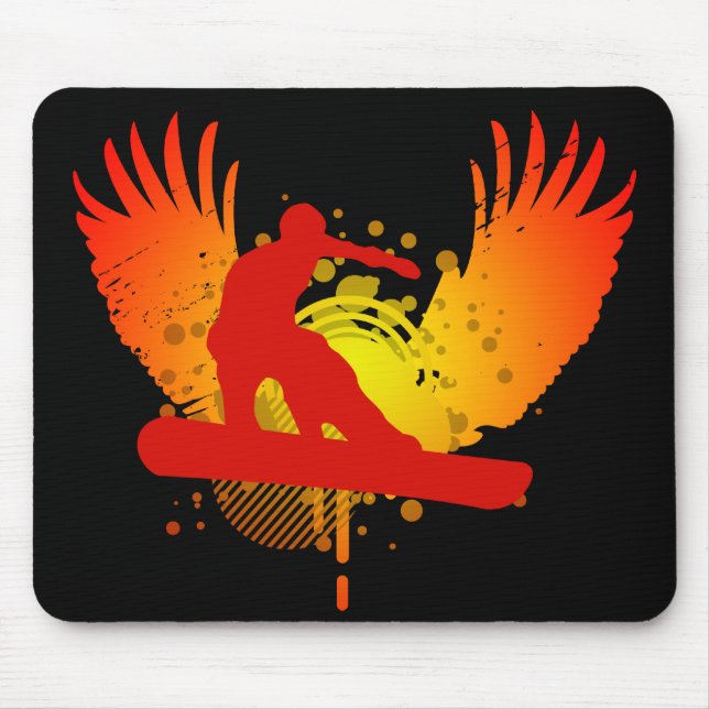 Alfombrilla De Ratón snowboard. hi-fi. (Frente)