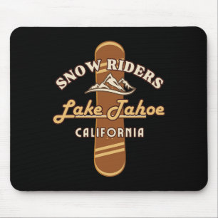 Alfombrilla De Ratón Snowboard Lake Tahoe California Snowboard Winter