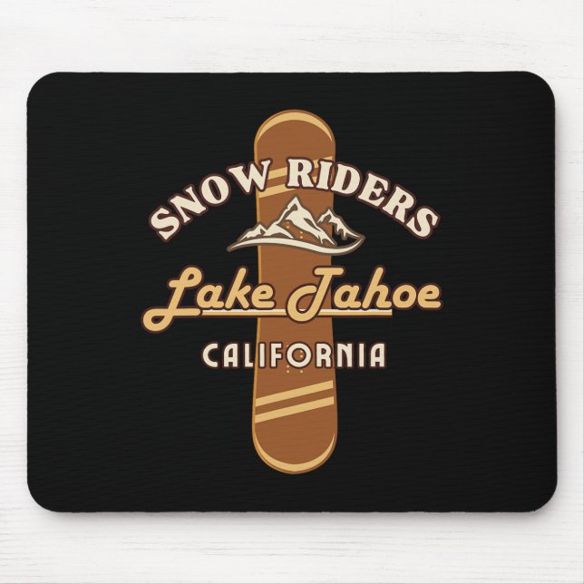 Alfombrilla De Ratón Snowboard Lake Tahoe California Snowboard Winter (Frente)