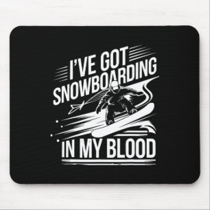 Alfombrilla De Ratón Snowboard Lover Humor Design Funny Snowboard