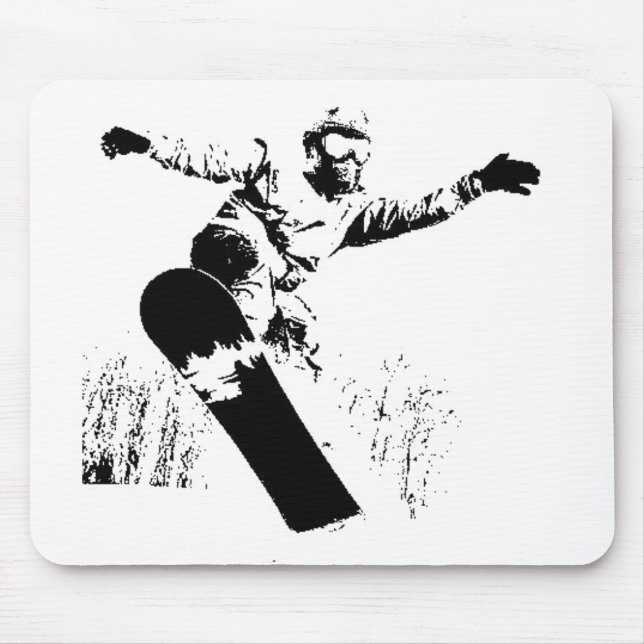 Alfombrilla De Ratón Snowboard Mousepad (Frente)