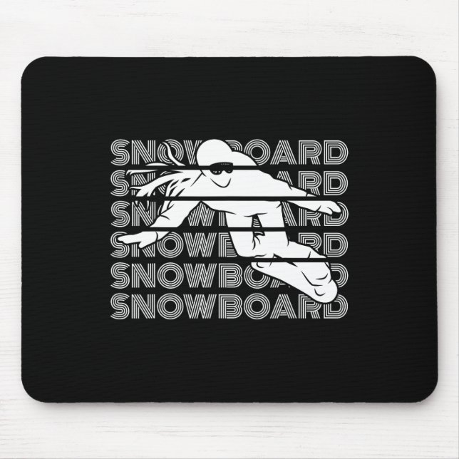 Alfombrilla De Ratón Snowboard Mujeres Snowboard Snowboarder (Frente)
