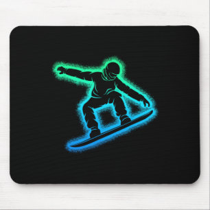 Alfombrilla De Ratón Snowboard Niños niños hombres de snowboard