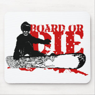Alfombrilla De Ratón snowboard o muere