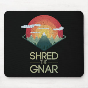 Alfombrilla De Ratón Snowboard Shred The Gnar Ski Winter Mountain Gift