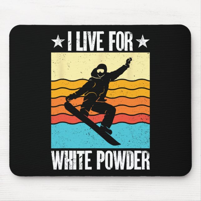 Alfombrilla De Ratón Snowboard Snowboard Juego De Snowboard Que Vivo Pa (Frente)