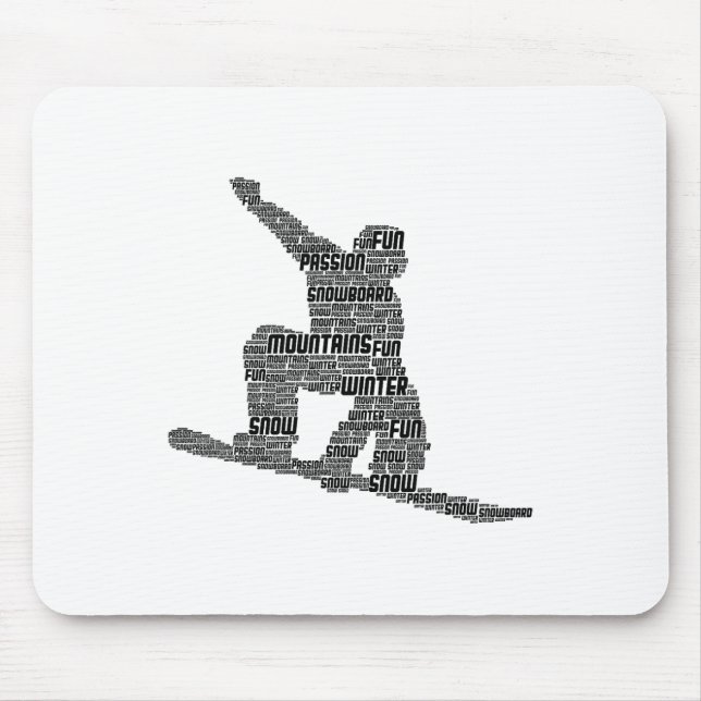 Alfombrilla De Ratón Snowboard Snowboarder Snowboard (Frente)