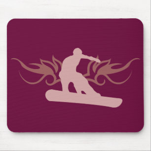Alfombrilla De Ratón snowboard tribal.