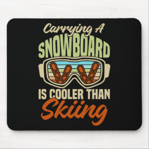 Alfombrilla De Ratón Snowboarder Helmet Gear Ski Slope Montañas Snowbo