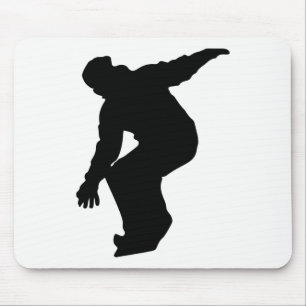 Alfombrilla De Ratón Snowboarder Silhouette