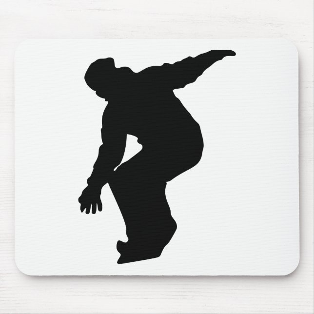Alfombrilla De Ratón Snowboarder Silhouette (Frente)