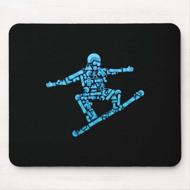 Alfombrilla De Ratón Snowboarder - Snowboard Wintersports (Frente)