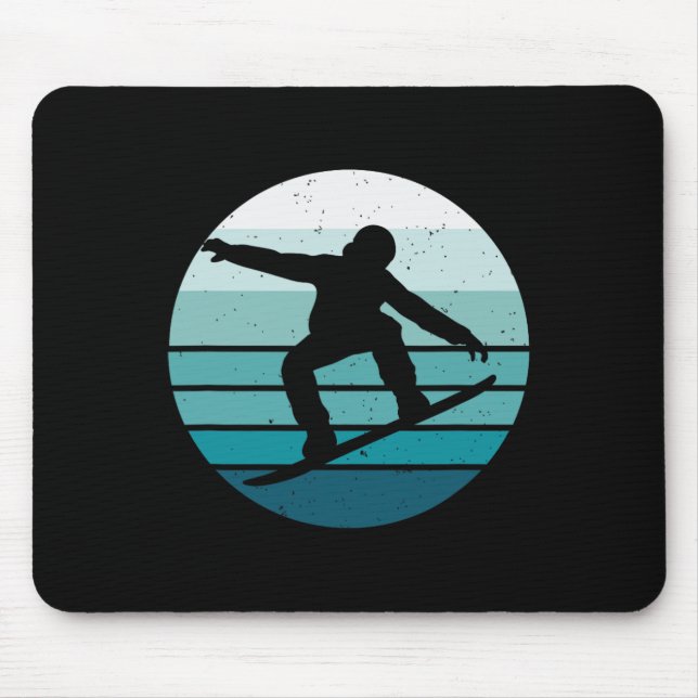 Alfombrilla De Ratón Snowboarding vintage (Frente)