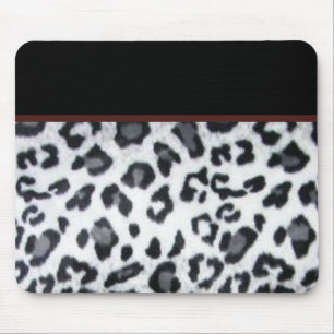 Alfombrilla De Ratón snowleopard con el ajuste negro