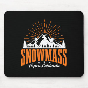 Alfombrilla De Ratón Snowm Aspen Colorado Ski Mountain Esquí Snowboard