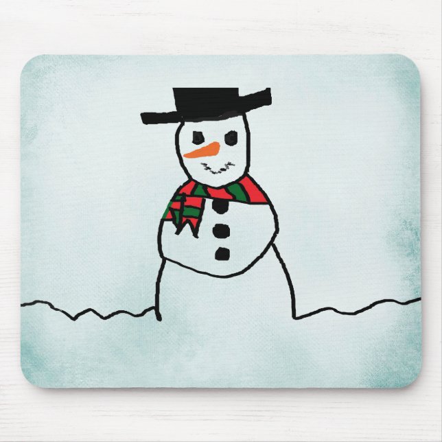 Alfombrilla De Ratón Snowman (Frente)