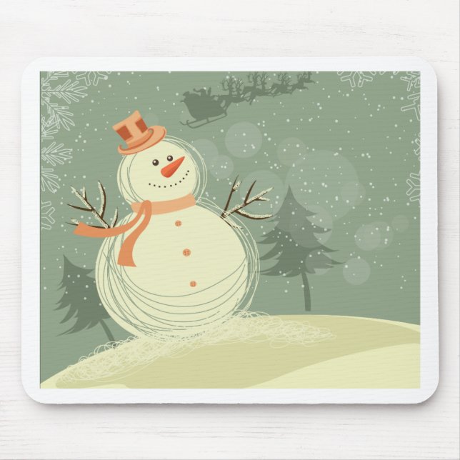 Alfombrilla De Ratón Snowman (Frente)