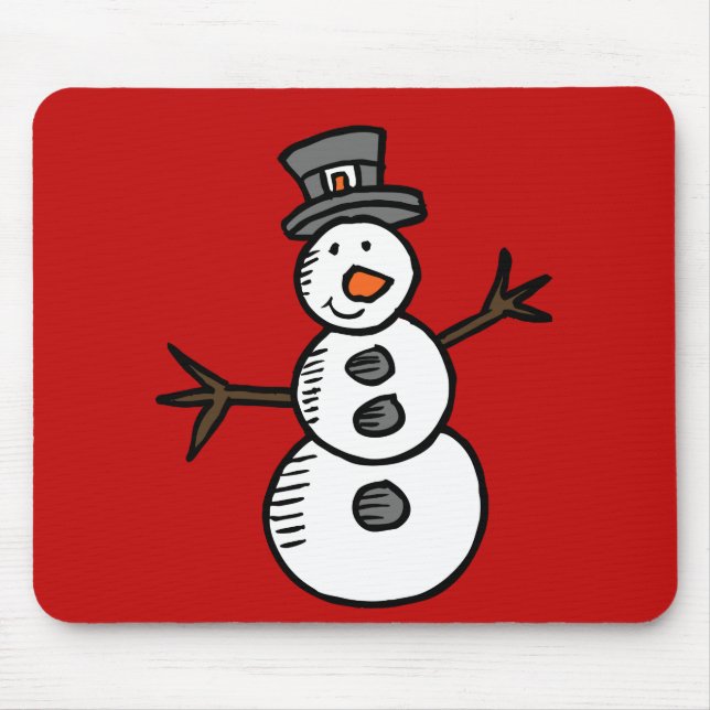 Alfombrilla De Ratón Snowman (Frente)