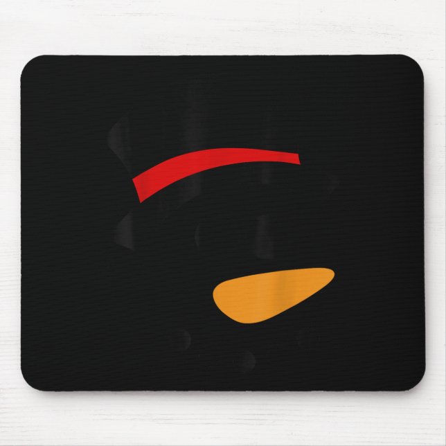 Alfombrilla De Ratón Snowman Christmas Character Face  (Frente)