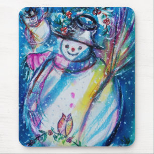 ALFOMBRILLA DE RATÓN SNOWMAN CON OWL