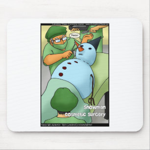 Alfombrilla De Ratón Snowman Cosmetic Cirugía Graciosa Regalos Tees